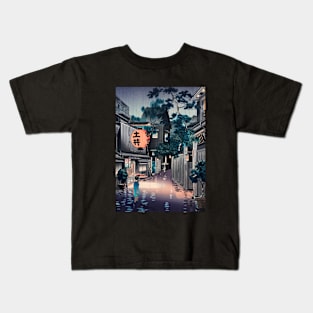 Ushigome Kagurazaka by Tsuchiya Koitsu Kids T-Shirt